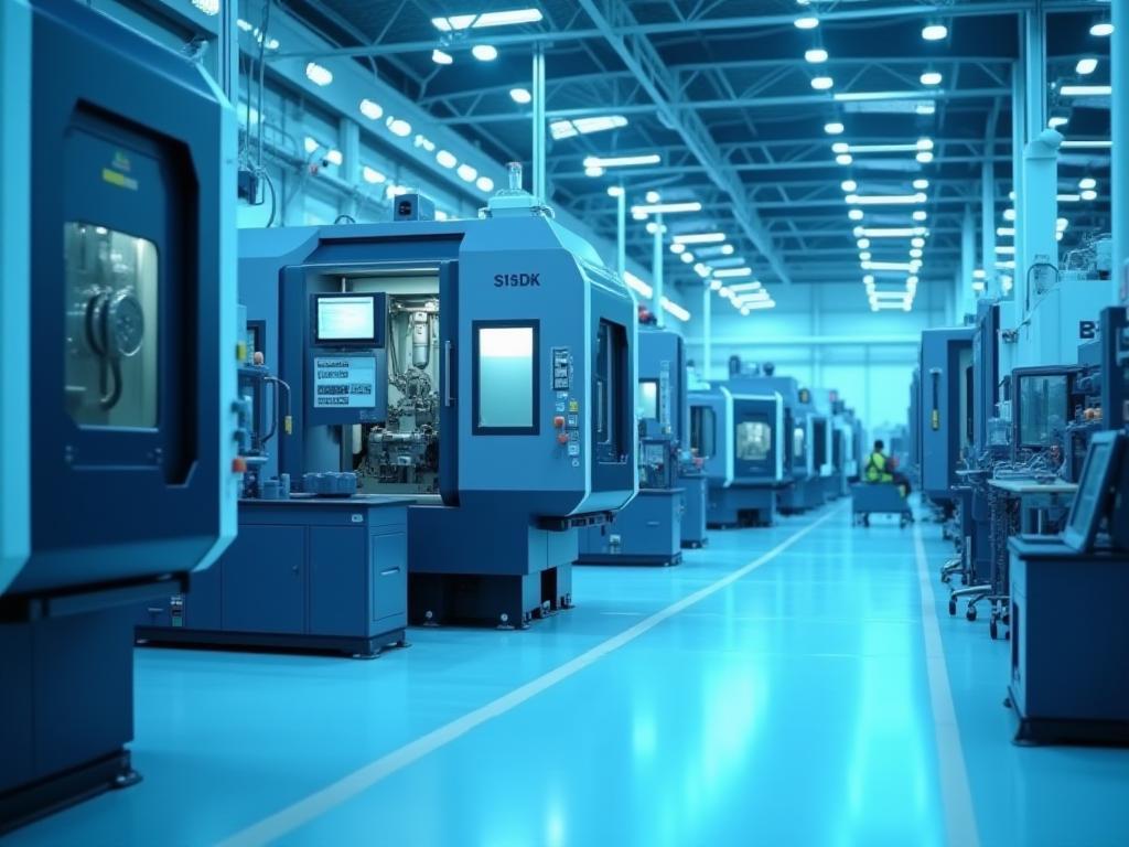 High-precision machinery in a modern manufacturing facility