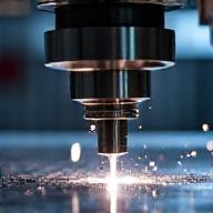 CNC machine in operation during manufacturing