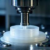 Injection molding machine producing plastic parts