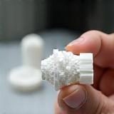3D printed prototype part being examined